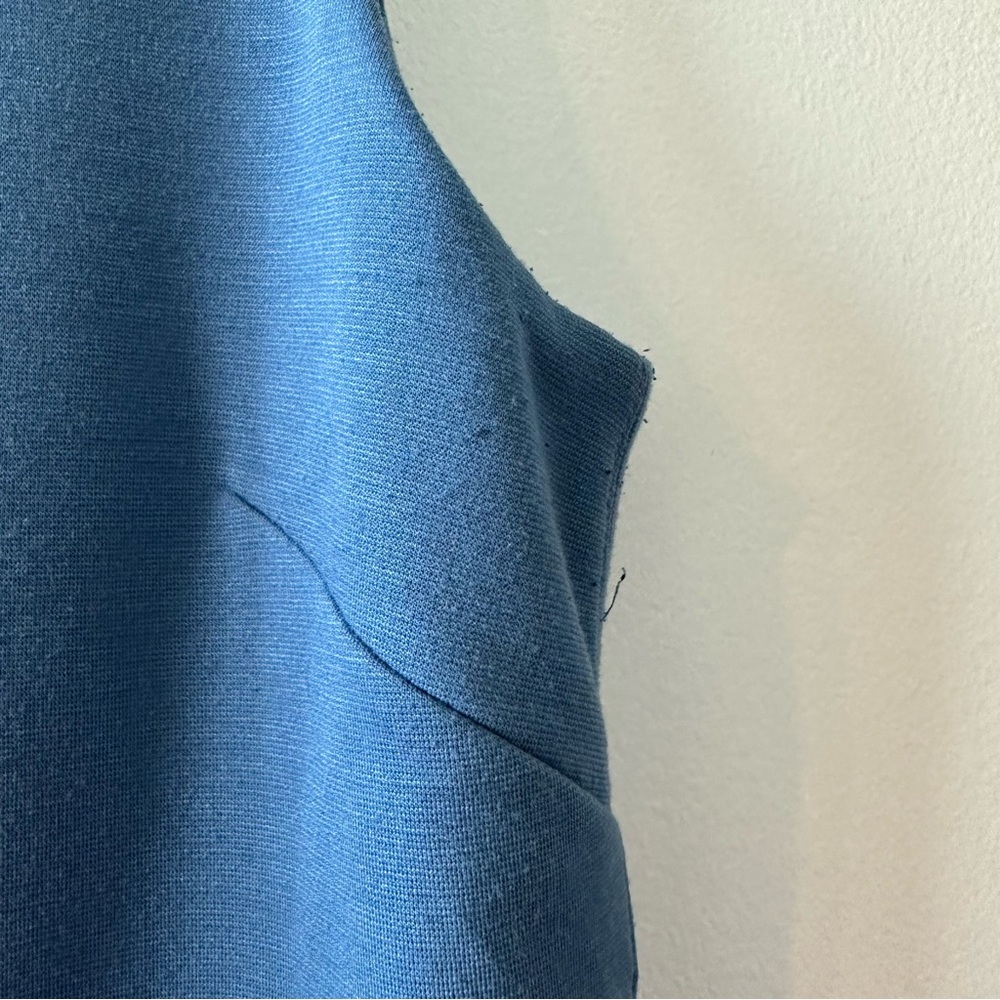 Banana Republic blue & black leather colorblock business shift dress - Picture 8 of 8